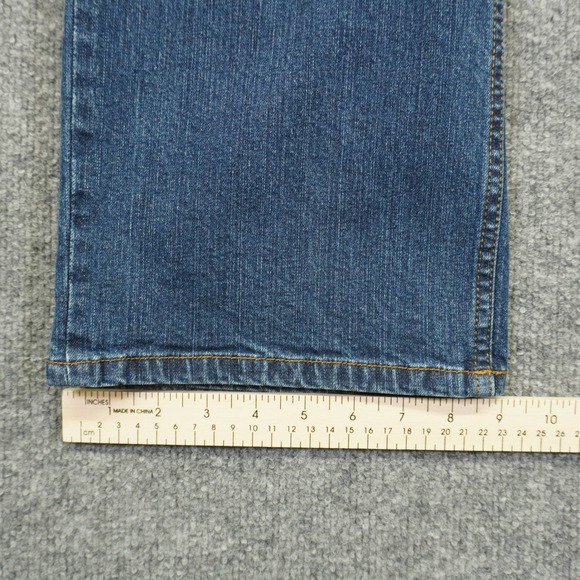 Duluth Trading Flex Weekender Jeans Mens 38x32 Blue Straight Leg Stretch Denim - Picture 8 of 11